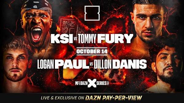 Watch MF x Dazn KSI vs Tommy Fury Plus Logan Paul vs Danis PPV 10/14/23 – 14 October 2023