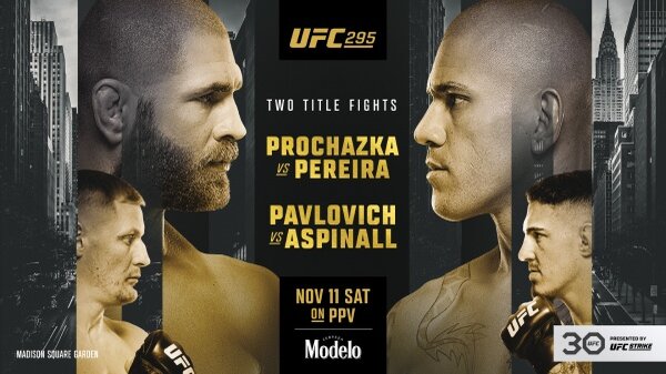 Watch UFC 295: Prochazka vs Pereira PPV 11/11/23 – 11 November 2023