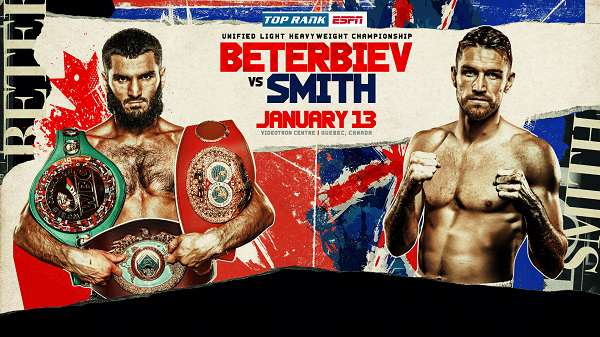 Watch TopRank Boxing Beterbiev vs Smith 1/13/24 – 13 January 2024