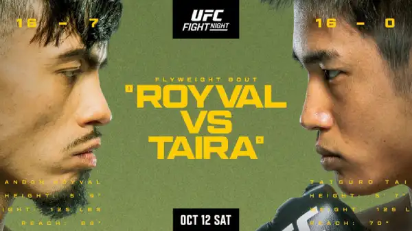 Watch UFC Fight Night: Royval vs Taira 10/12/24 – 12 October 2024
