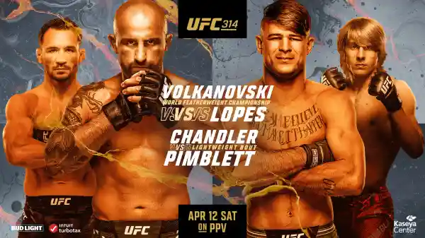 Watch UFC 314: Volkanovski vs Lopes PPV 4/12/25 – 12 April 2025